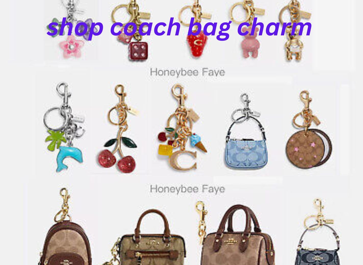shop coach bag charm